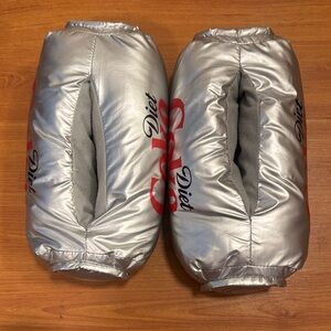 Coca Cola Silver Diet Logo Slippers